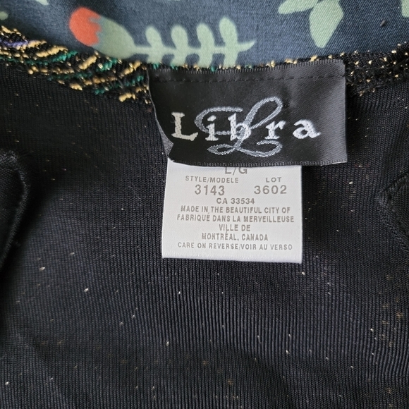 90's Libra Large Retro Zip Up 3/4 Sleeve Fitted Blouse - Picture 5 of 10